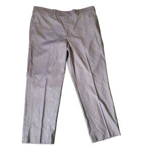Stafford Men's Super Pant Dress Pants Gray Twill NEW 42x30